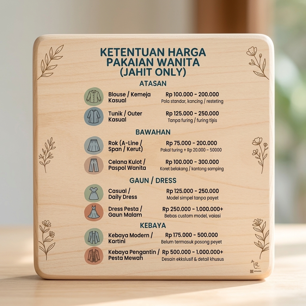 Pakaian Wanita Jahit Only